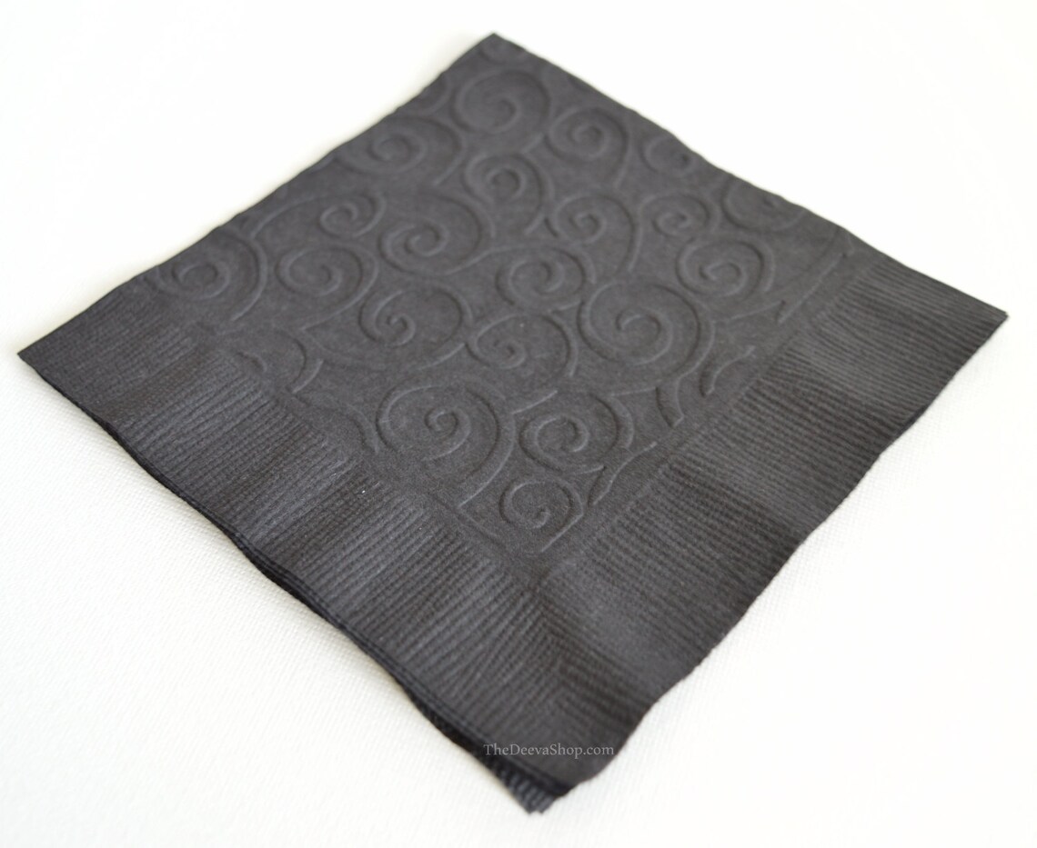Cocktail Napkins Embossed Wedding Napkins Swirl Embossed Etsy