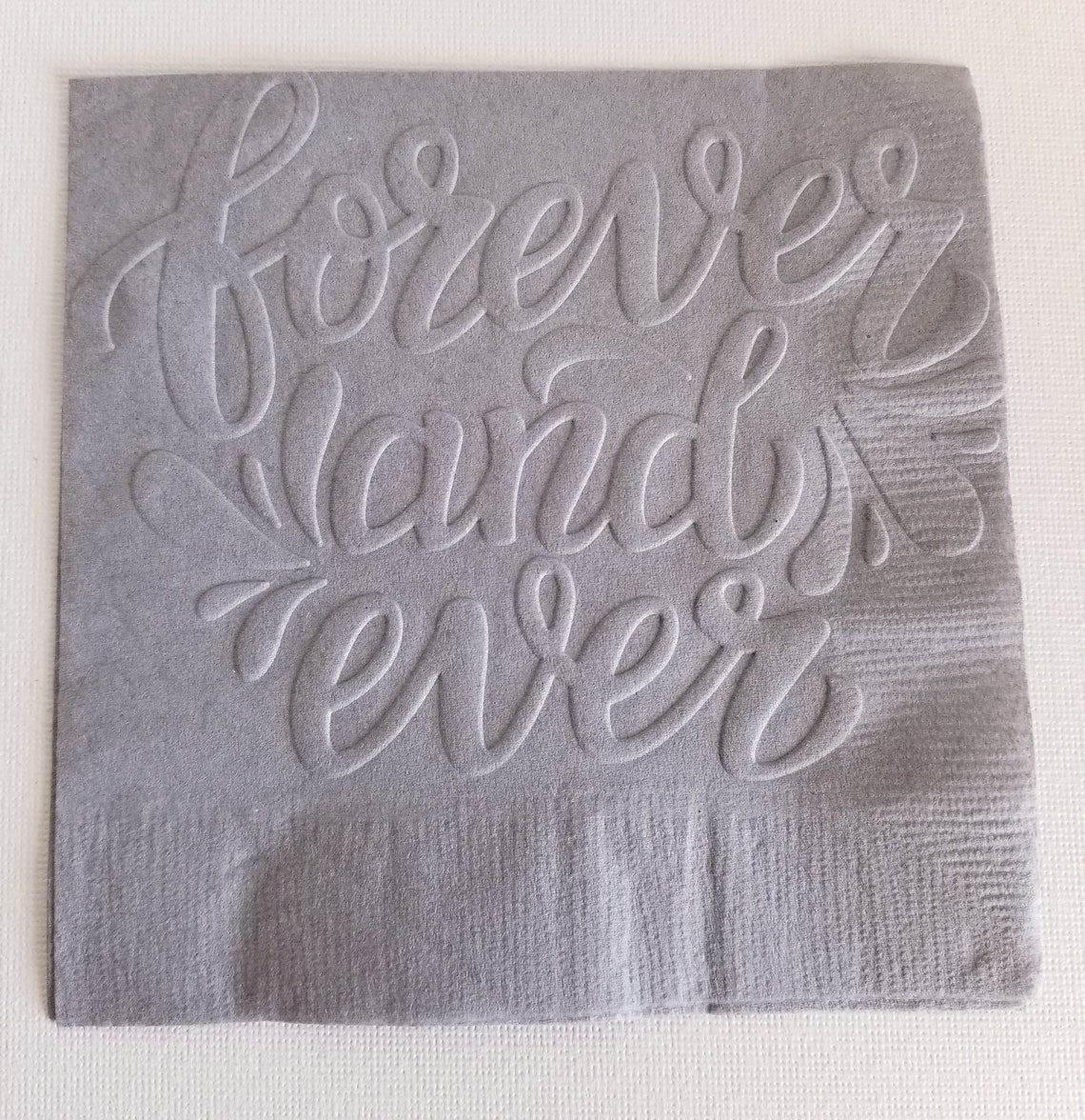 Cocktail Napkins Embossed Wedding Napkins Embossed Forever Etsy