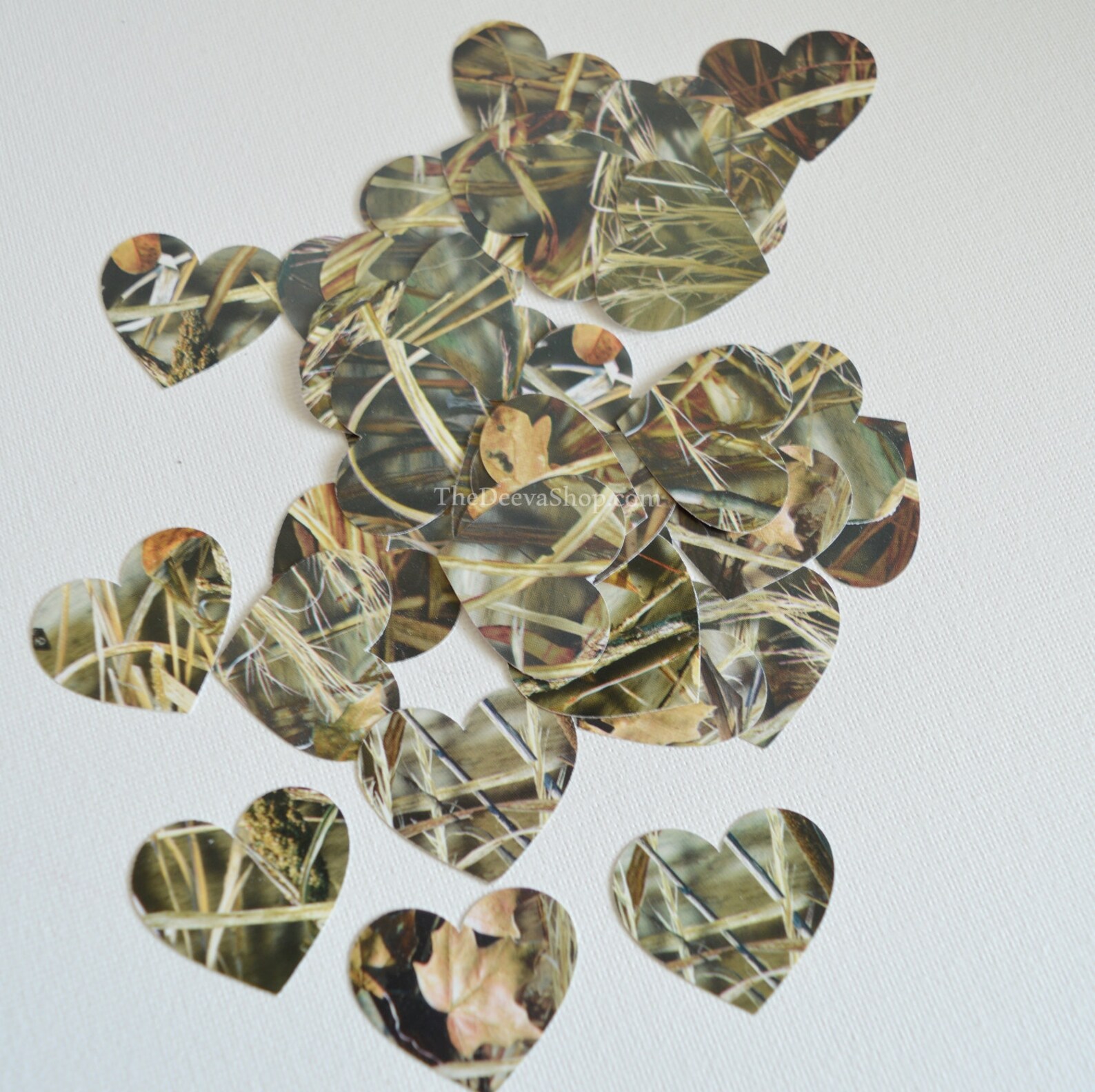 Camo Confetti Camouflage Heart Confetti Camouflage Paper Etsy