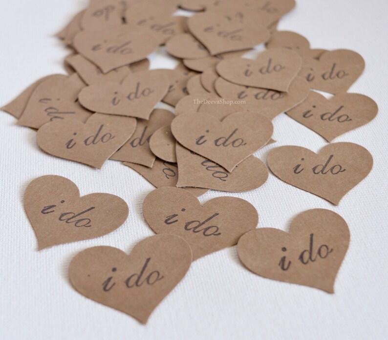 Wedding Confetti I Do Confetti White Paper Hearts Confetti | Etsy