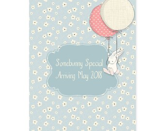 Bunny and Balloon Pregnancy Announcement