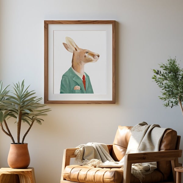 Kangaroo Art Etsy