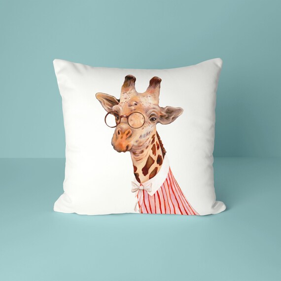 giraffe throw pillow