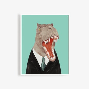 Impression d&#39;art TREX - impression de dinosaure - art mural dinosaure tyrannosaure rex