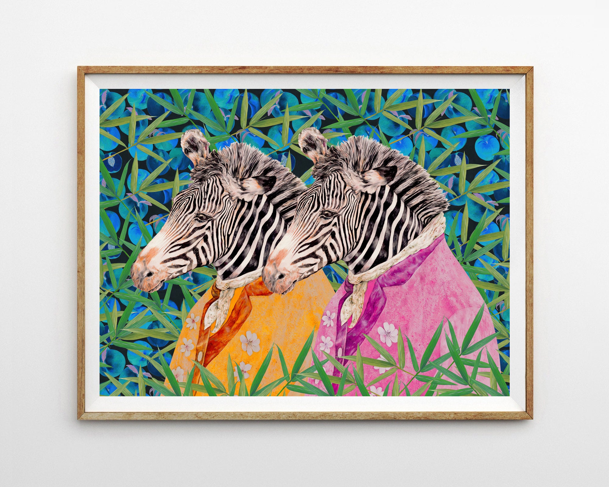 Z Zebras 8 X 10 Canvas Art Design. 