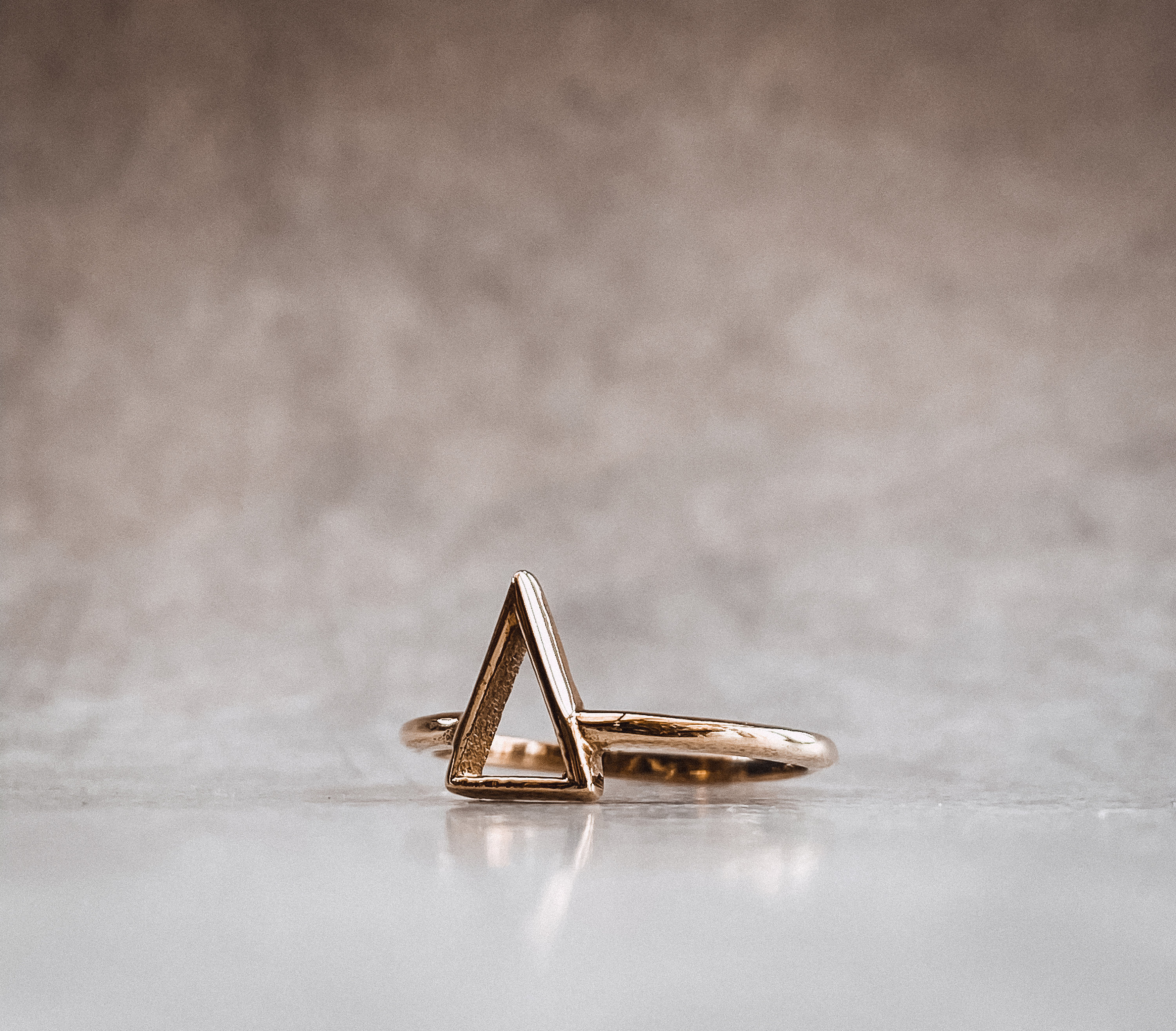 Mini Terhi Ring | Minimalist Geometric Ring | Brass Boho Jewelry| Dainty Rings For Her| Handmade Geometric Jewellery| Triangle Stacking Ring