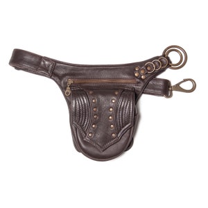 Braun Hüfttasche Gürtel | Festival Pouch Gürtel | Leder Gürteltasche | Bauchtasche | Festival Outfit | Unisex Gürteltasche