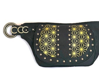 Bolso Sakura de lona / Estampado Asanoha