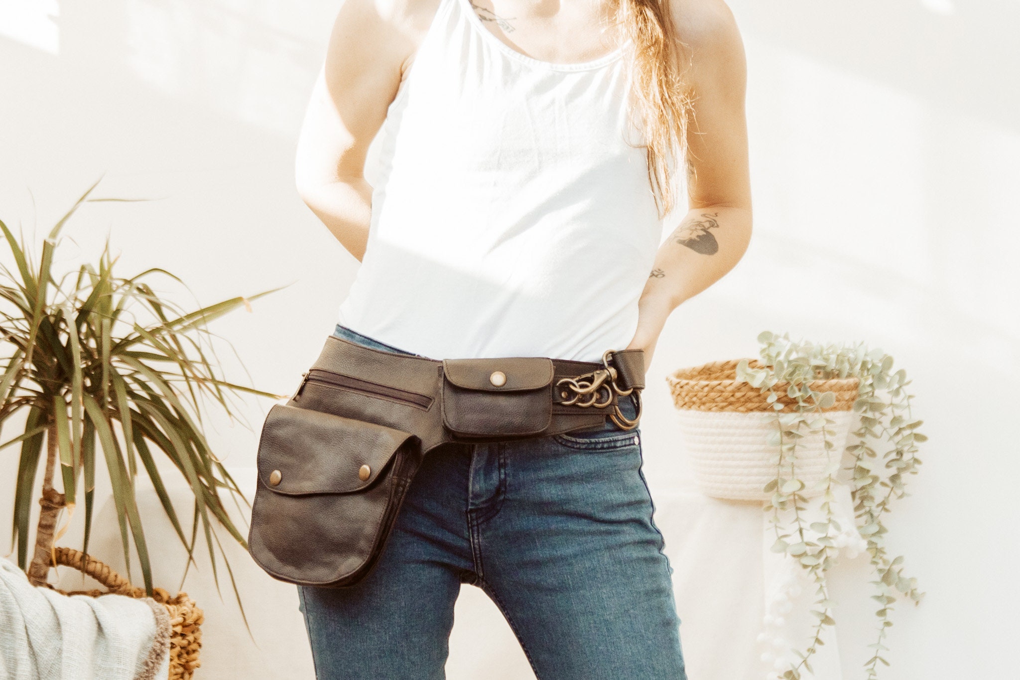 Vegan Brown Leather Fanny Pack Adjustable Waist Purse Perfect Travel Bag Concert Hip Bag for Women Vegan Leather Bum Bag Etsy Ireland