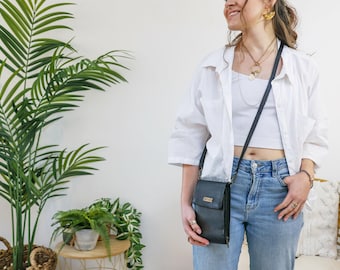 Bolso para teléfono Cleo / Negro