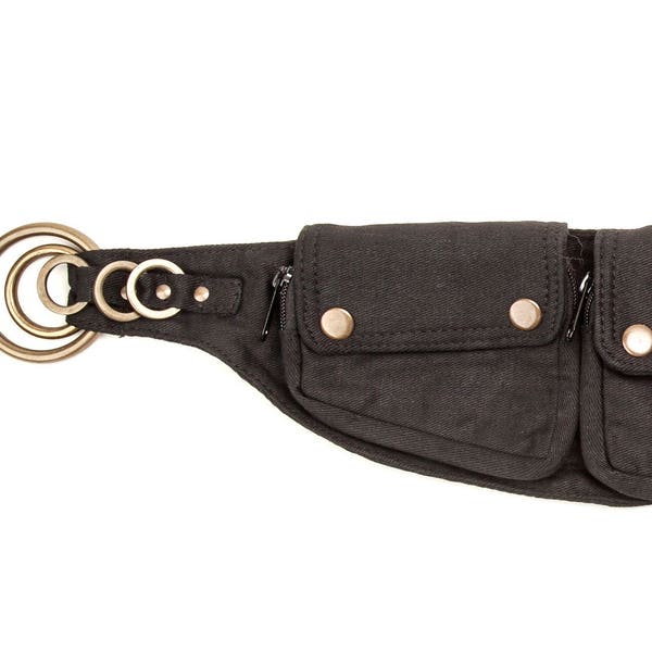 Canvas Pocket Belt | Vegan Utility Belt | Hip Bag | Fanny Pack |Festival Belt| Waist Bag