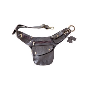Reisegürtel,Taschen Gürtel Leder,LederUtensilo Gürtel Braun, Gebrauchs Gürteltasche,Leder Bumbag,Bum Bag,Taschen Gürtel