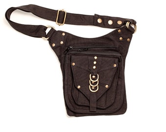Cinturón de tanque, cinturón de bolsillo, cinturón de dinero, riñonera, cinturón utilitario, atuendo de festival, cinturón bohemio, bolso de cinturón, atuendo steampunk