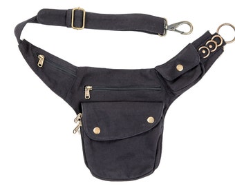 Heavy Canvas Hip Bag  , Bumbag, Pocket Belt, Money Belt, Festival Outfit, Utility Belt, Vegan Bag, Belt Bag, Fanny Pack