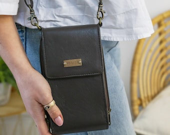 Bolso para teléfono Cleo / Marrón Falcon