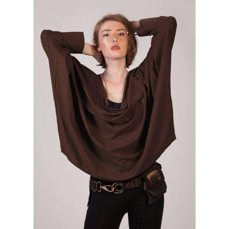 Image of Plus Size Batwing Top, Bolero Sweater, Oversized Size Baggy Tee, Casual Off The Shoulder Loose Fit Jumper, Boho Baggy Jumper