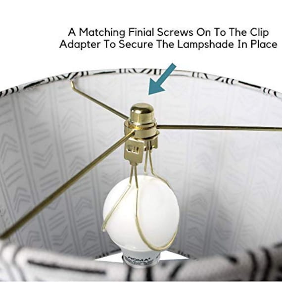 Clip On Lampshade Adapter Includes, Lamp Shades Clip On Bulb