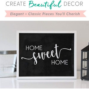 Blessed Stencil and Home Sweet Home Stencil Modern Word Stencils for Making a DIY Sign DIY Wall Decor Set of 2 Reusable Sign Stencils image 5