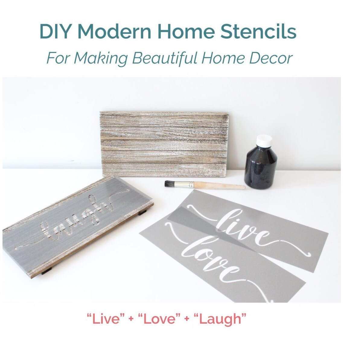 Live Laugh Love Stencils 3 Reusable Script Stencils Wall - Etsy