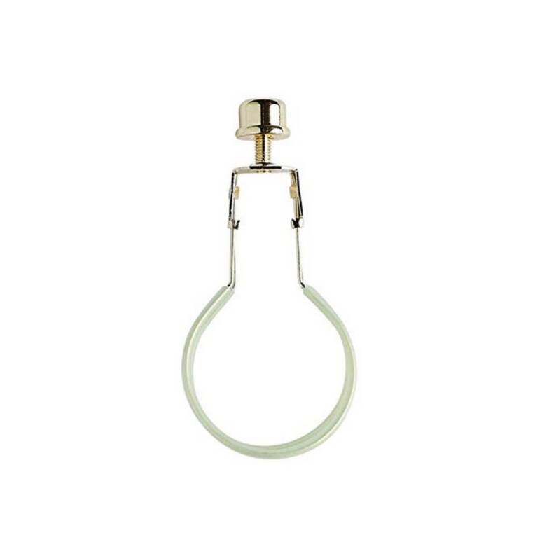 Clip On Lampshade Adapter Includes Finial And Levellers To Keep Lamp Shade In Place Light Bulb For