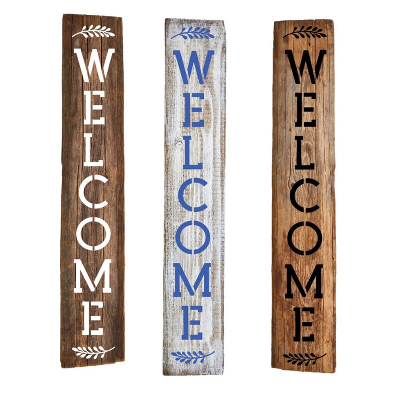 Large Vertical Sign Stencils for Painting on Wood and Etsy