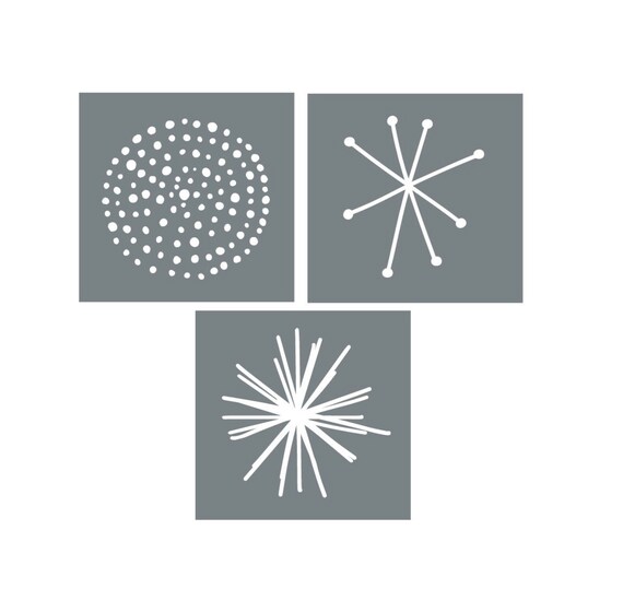 Large Starburst Wall Art Stencils Set Of 3 Reusable - Large Starburst Wall Art Large Starburst Wall Art Stencils Set Of 3 Reusable - Large Starburst Wall Art