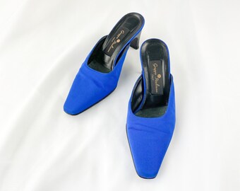 satin mule slippers