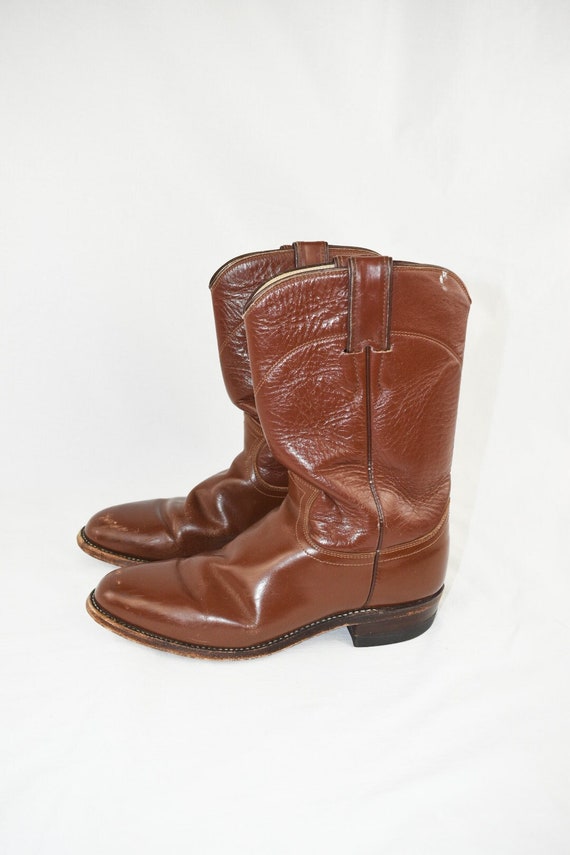 Vintage Justin Chestnut Roper Boots / Size 6.5