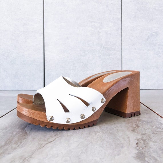 block heel clog sandals
