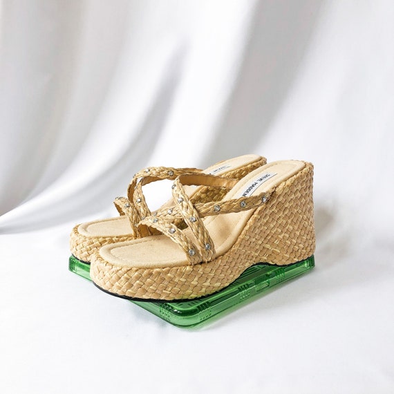 steve madden woven wedge