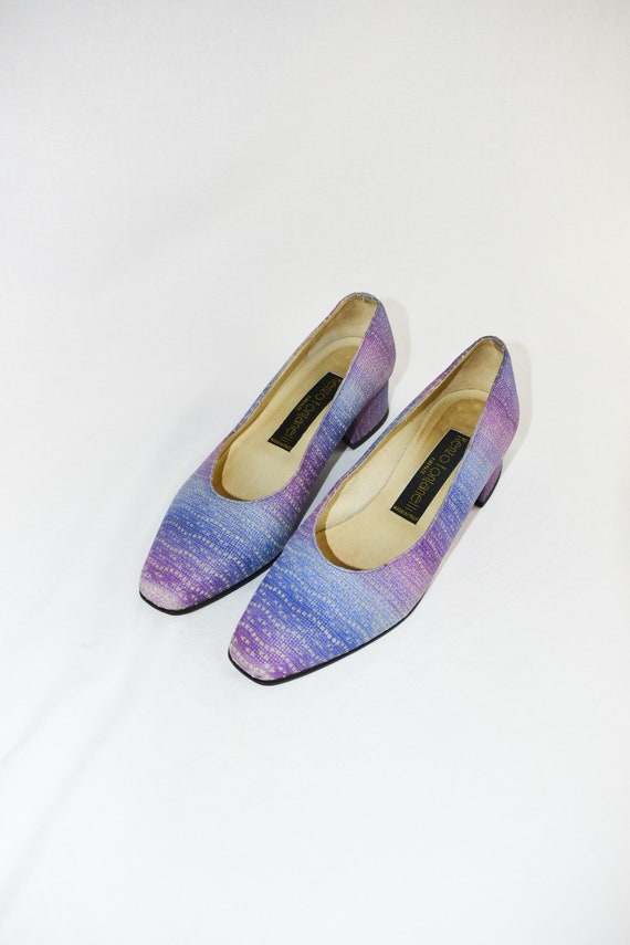 90's Purple Pink Striped Pumps / Heels / Size 7.5 - image 4