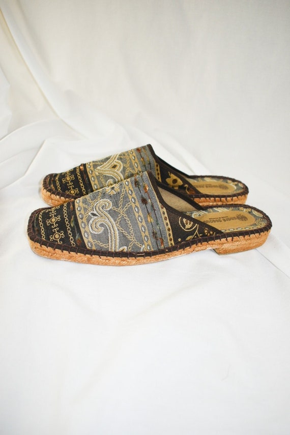 Y2K Brocade Tapestry Mules / Flats / Size 10