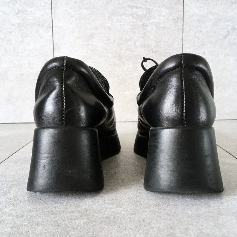 90s black chunky heels
