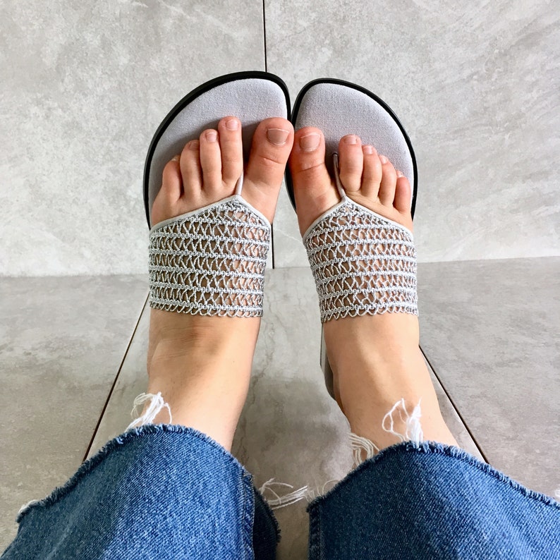 silver thong heels