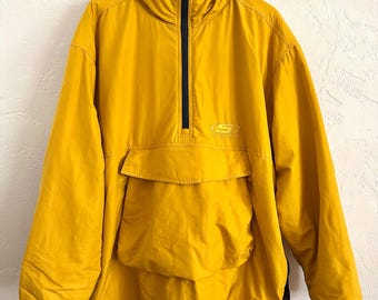 Vintage 90s Structure Sport Yellow Anorak Coat Size XL