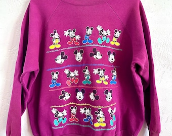 Vintage 90s Mickey Raglan Sleeve Sweatshirt Size M/L