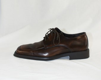 90's Kenneth Cole Square Toe Lace Up Oxfords / Men's 7.5, Women's 9