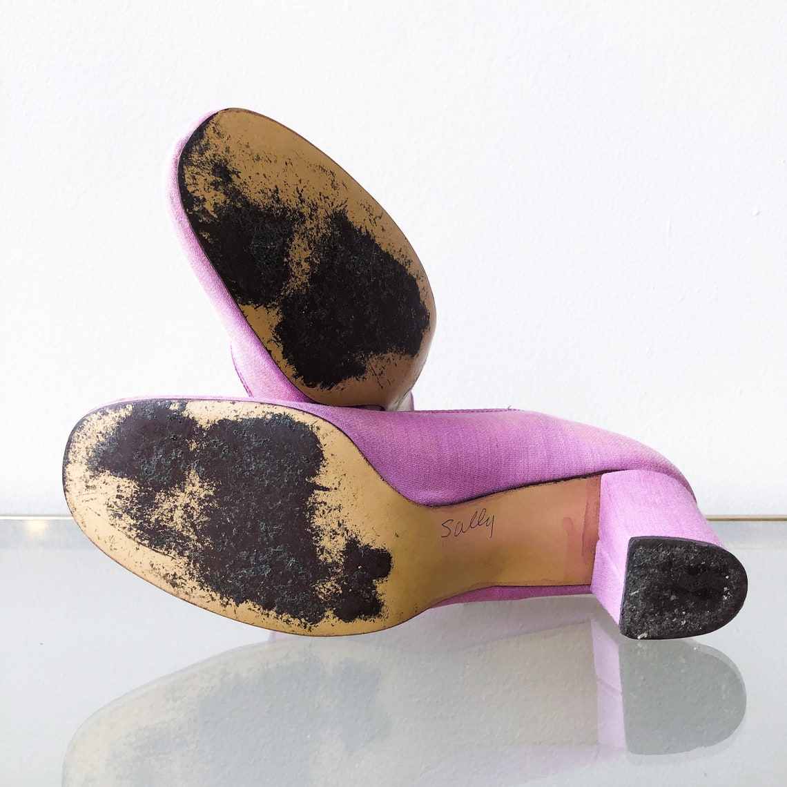 60's Pastel Purple Pumps / Block Heel / Size 8 | Etsy