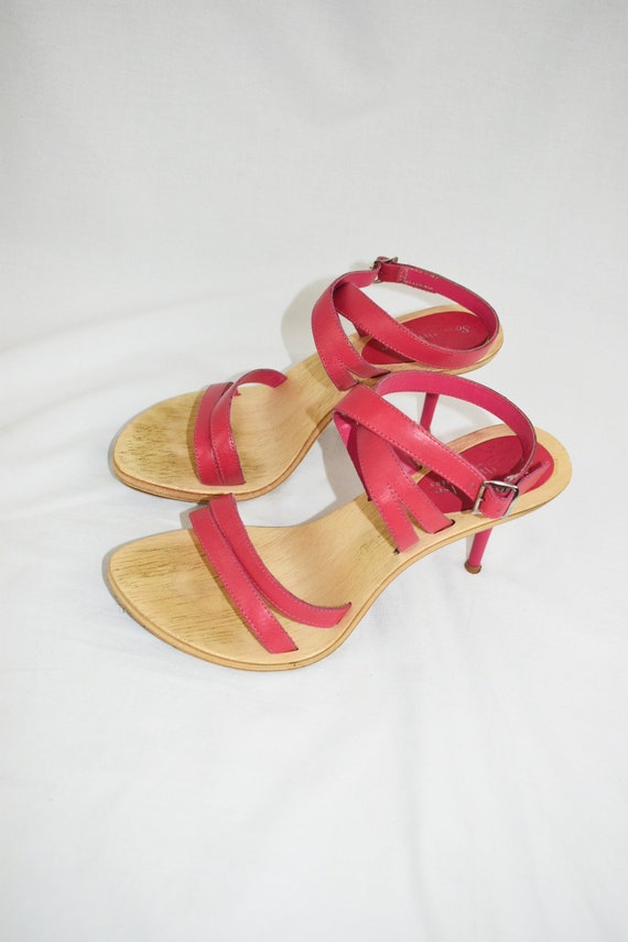 Y2K Pink Skecher Strappy Heels / Sandals / Size 10 - Gem