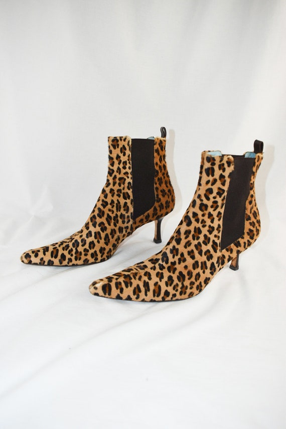 leopard pony hair boots