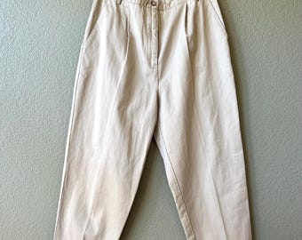 Vintage 90s Talbots Tan Khaki High Waisted Pants M/L