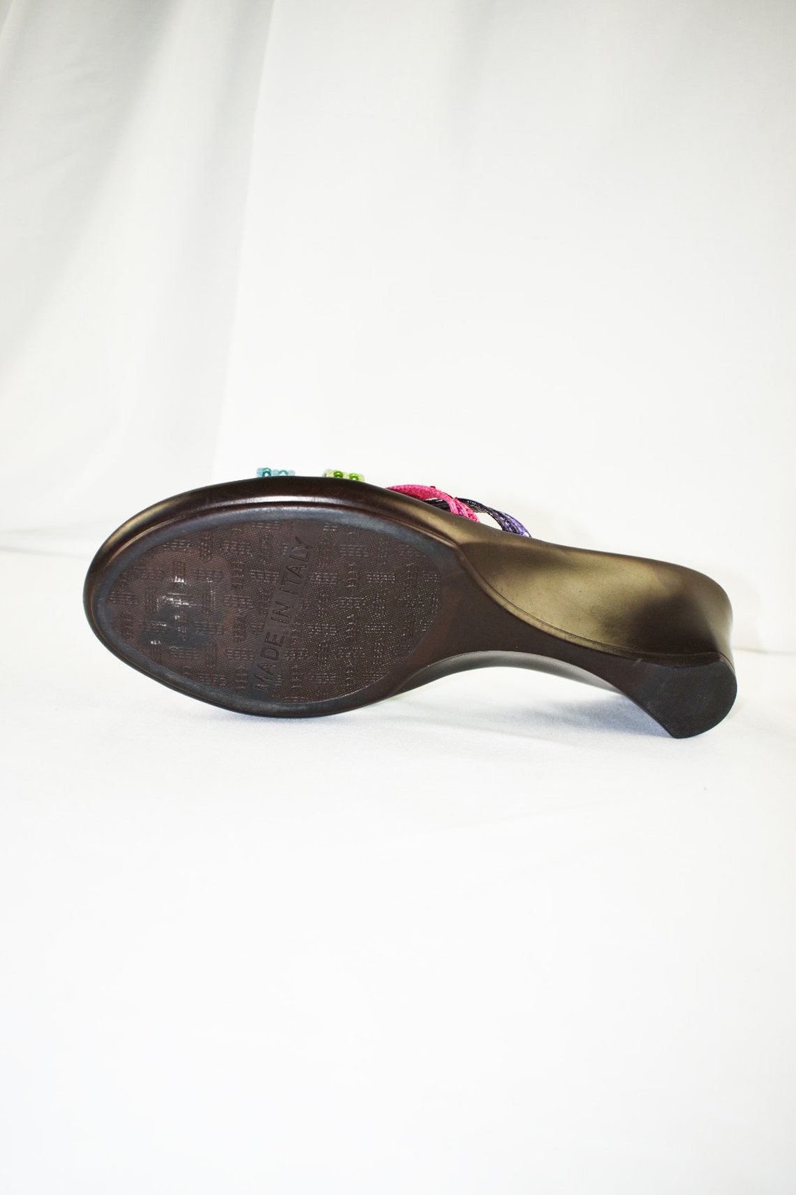 rainbow sequin sandals