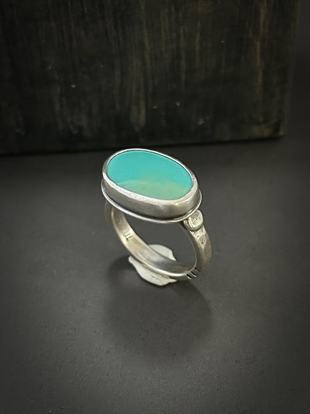 Genuine Turquoise Ring Sterling - Handmade Silver Ring Band - Women ...