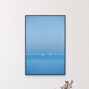 Korfu Druck • Griechenland Poster • Blauer Ozean • Maritimes Foto • Mittelmeer