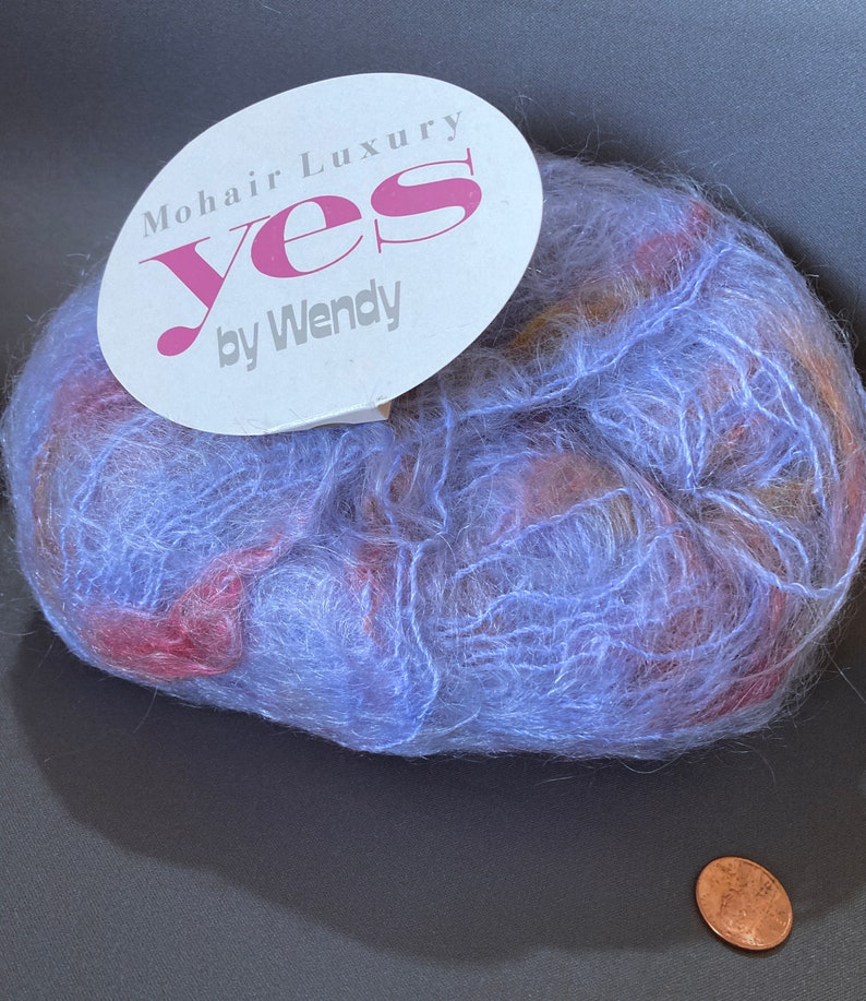 Mohair blend Luxury YES yarn by WENDY in blue lavender 498 image 5