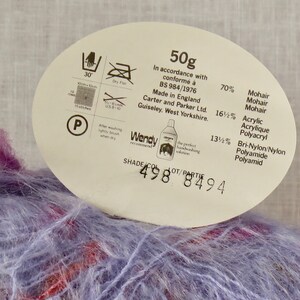 Mohair blend Luxury YES yarn by WENDY in blue lavender 498 image 4