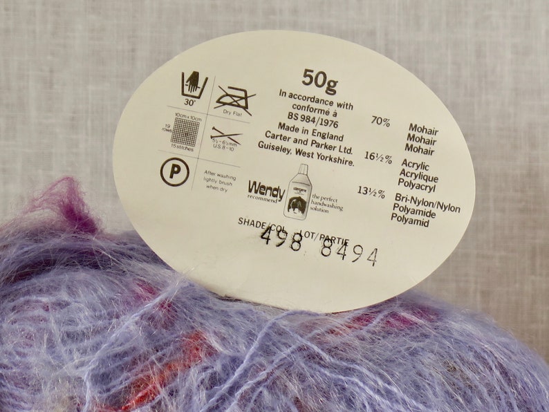 Mohair blend Luxury YES yarn by WENDY in blue lavender 498 image 4