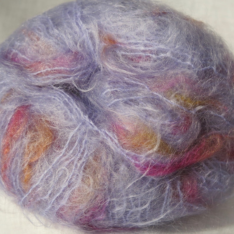 Mohair blend Luxury YES yarn by WENDY in blue lavender 498 image 2