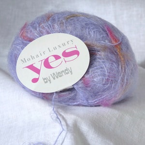 Mohair blend Luxury YES yarn by WENDY in blue lavender 498 image 1