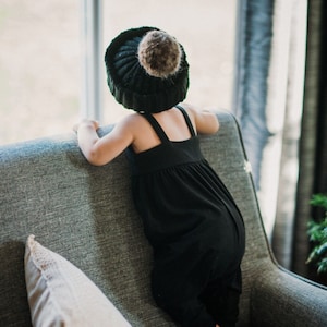 Black Romper,Romper,baby romper,toddler romper,girl romper,girl clothing,baby clothing,pants romper,black,solid romper,basic black romper